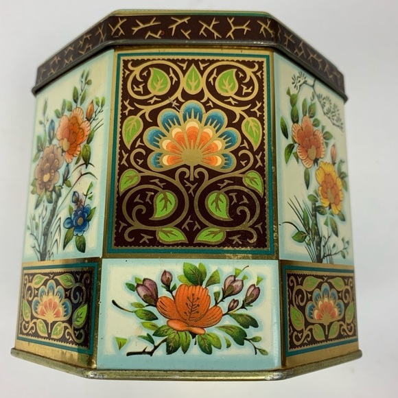 Metal Container with Beautiful Enamel Paintings
